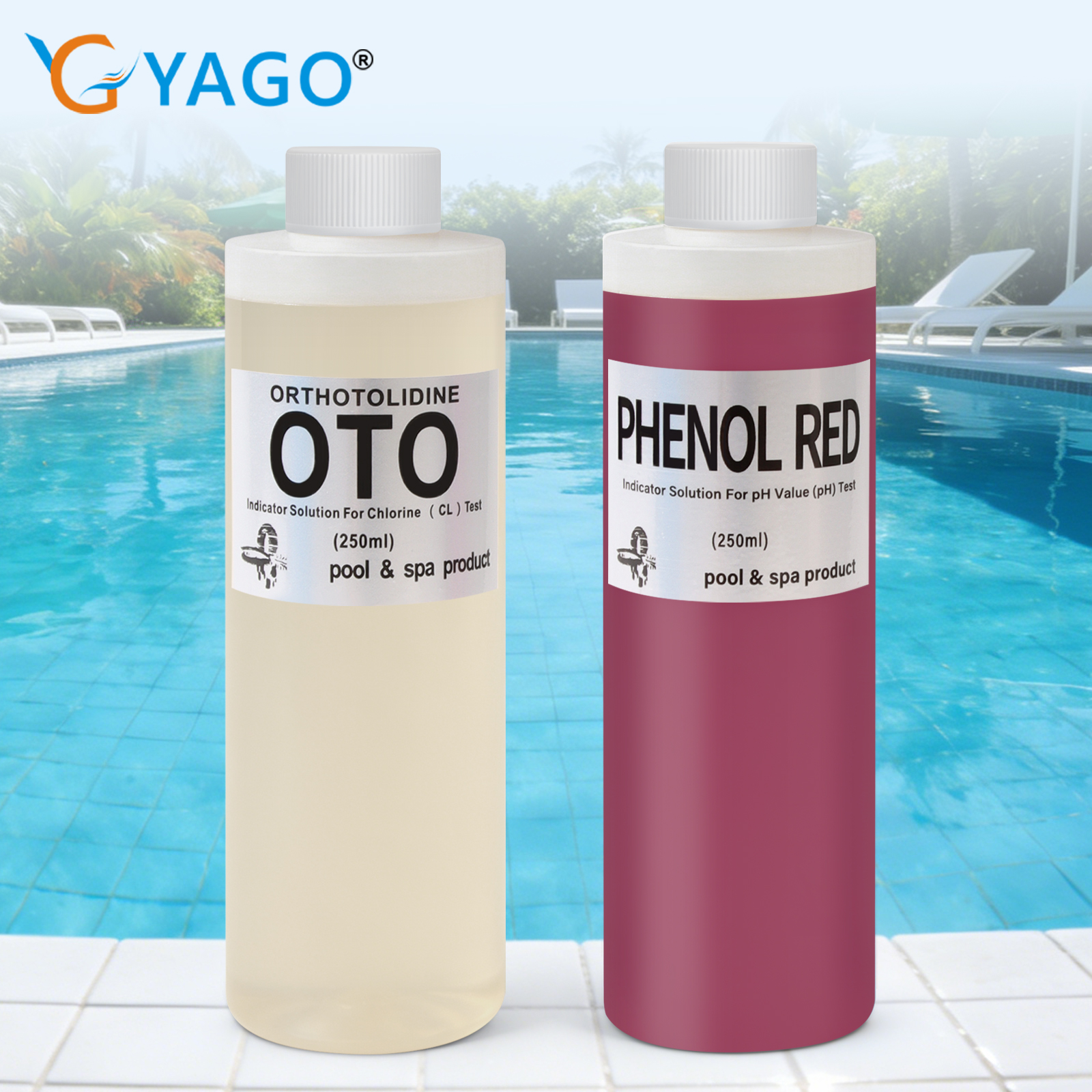 Ph Up Down Solution - 250ml Pool Water Test Kit PH