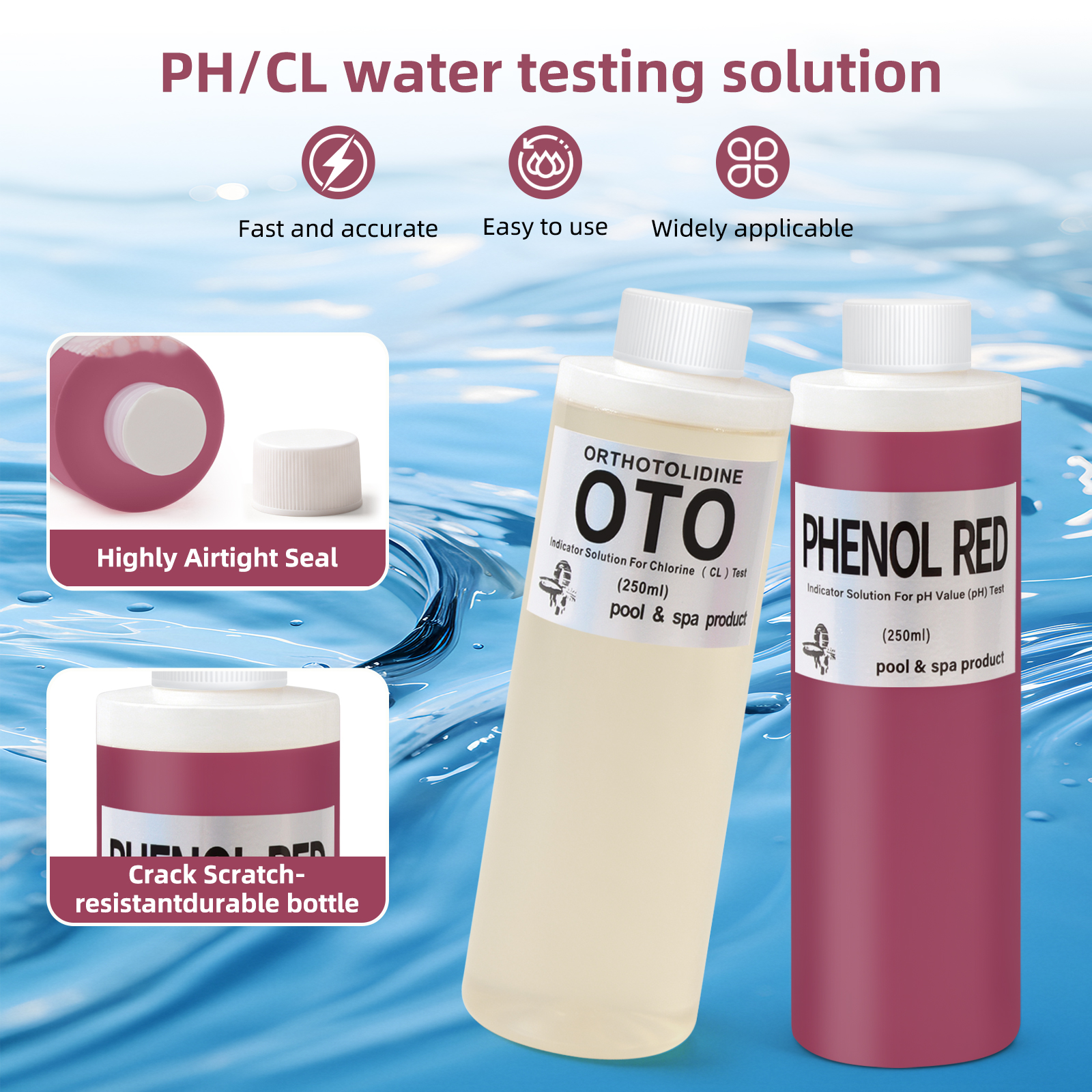 250ml Pool Water Test Kit PH I - Ph Up Down Solution 리뷰 및 가격