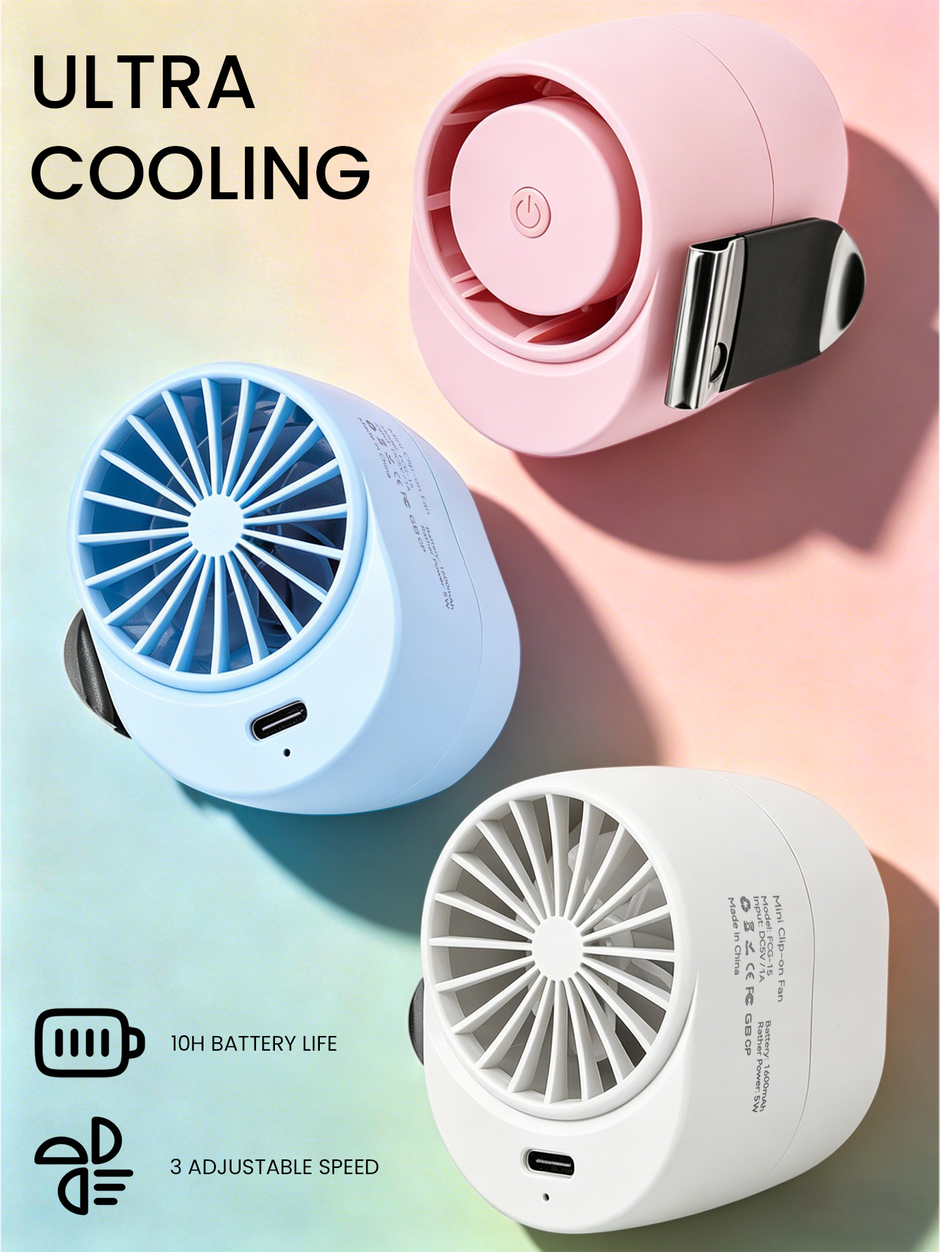 Portable Clip On Fan 1600mAh U - Oscillating Fan Clip 리뷰 및 가격
